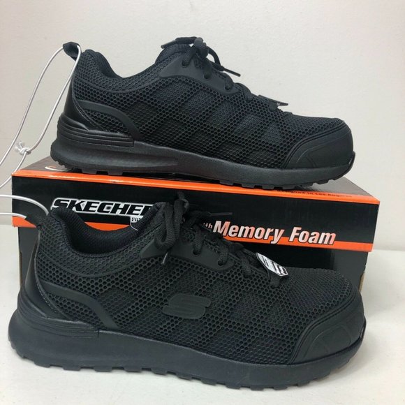 Skechers Electrical Hazard Comp Toe Work Memory Foam Sneakers Womens 8.5 Black - Picture 3 of 12